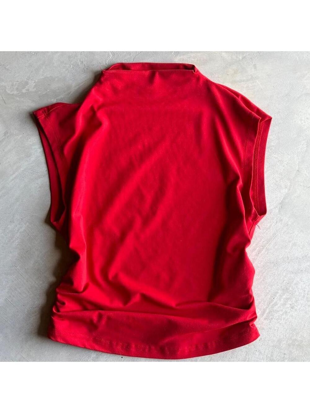 Women's Red Crop-top